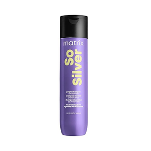 Matrix So Silver Purple Shampoo  Neutralizes Yellow Tones, Color Depositing, Brightening & Toning, Strengthens and Adds Shine, For Color Treated, Blonde, White and Platinum Hair, Vegan, 10.1 Fl Oz