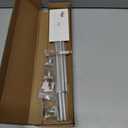 TYRON 2 Pack Screwed Sash Curtain Rod Adjustable 30-40 Inch, 3/8 In. Diameter, French Door Curtain Rods (Nickel)