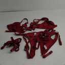 Kaei&Shi Strappy Harness, All Adjustable, Underwire Racerback, 4pc Garter Set (12-14, Burgundy)