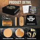 2 x AXIARA Dad Gifts for Fathers Day from Daughter Son - Beard Kit for Men Grooming and Care with Brush, Comb, Scissors & Storage Bag - Best Dad Ever Gifts for Dad Father Stepdad, Beard Growth Kit for Men