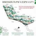 EverPine Outdoor Chaise Lounge Chair Cushion 74.4 x 22.8 x 4.7 Inch, Patio Lounge Chair Replacement Cushion with Ties, Thick Cotton Pool Recliner Cushion for Outdoor Furniture (Hawaii Style), Standard