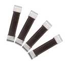 Brosay Leather Cabinet Drawer Pulls Furniture Pull Handles for Dresser Drawers Kitchen Cupboards Wardrobe 4 Pcs (Black, 96mm)
