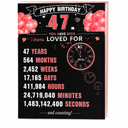 47 Birthday Card for Women,Jumbo Pop Up 70th Birthday Cards for Her Friend,Happy 47 Year Old Birthday Decorations for Wife Daughter Mom Funny Birthday Gifts,Rose Gold
