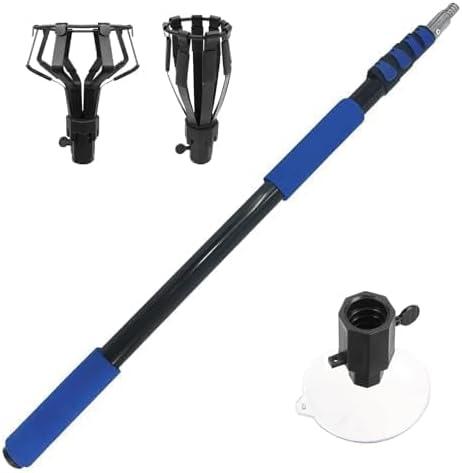 Light Bulb Changer Extension Pole 20FT [26ft Reach] - Light Bulb Changer for High Ceilings with Pole with Baskets and Suction Cup for High Ceilings and Recessed Lights