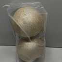 2Pack 8" Large Christmas Balls Christmas Tree Decoration Ornaments Glitter Christmas Hanging Balls for Christmas Tree Party Wedding Indoor Outdoor Holiday Decoration(Champagne Gold, 8inch-2pcs) 