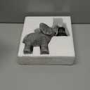 Solar Garden Statue Lights Elephants Figurine with Solar Lantern, Outdoor Yard Decorations for Patio Porch Home, Mothers Day Decorations Gift for Women - Unique Housewarming Gifts (Gray)