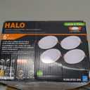 HALO HLB 6 inch LED Recessed Lighting Canless Dimmable Wet Location Selectable Lumens and Selectable Color 27/30/35/40/5000K 4-Pack Indoor Outdoor Soffit Ceiling Lights HLB6LSFS5-4PK