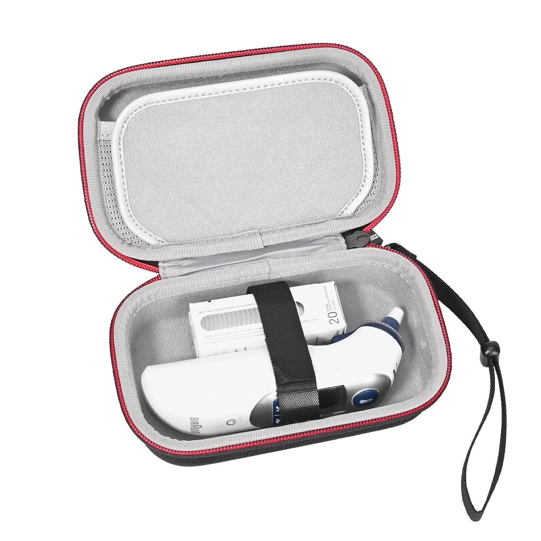 RLSOCO Case for Braun ThermoScan 5/ThermoScan 7/ThermoScan 7+ Connect/ThermoScan 4/ThermoScan 6/ThermoScan 3 Ear Thermometer,Fits for IRT6500/IRT6520/IRT6575/IRT3515/IRT6515/IRT3030 (Grey Lining)