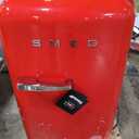 SMEG FAB5URRD3 FAB5 Retro Mini Fridge  50s Style Compact Small Refrigerator, 1.2 cu ft, Automatic Defrost, LED Lighting, Adjustable Shelves Made in Italy, Red