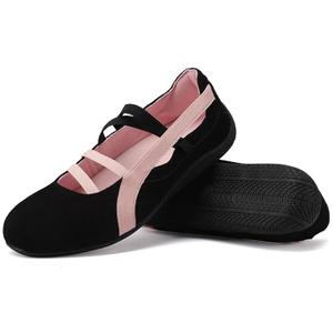 iiimmu Women Ballet Flats Mary Jane Sneakers with Elastic Straps with Cushioned Insole for Daily Wear, 8.5
