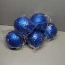 Zubebe 6 Pcs 8" Extra Large Outdoors Christmas Balls Ornaments Jumbo Oversized Christmas Tree Decorations Giant Hanging Xmas Plastic Balls Ornaments for Lawn Yard Decoration (Royal Blue Glitter)