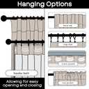 108 Inch 9FT Linen Blackout Curtains, Warm Beige Neutral Rod Pocket Back Tab Drapes for Living Room Bedroom, 2 Panel Set, 9 FT Length 50'' W x 108'' L, Oatmeal