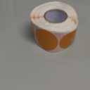 Hybsk 2 inch Circle Color Direct Thermal Stickers Shipping Labels for Barcodes, Name Tag, DIY Logo Design, QR Code, Inventory– Compatible with Zebra, Rollo, Munbyn, and More-750 pcs (2 inch, Orange)