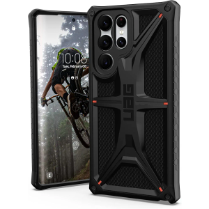 URBAN ARMOR GEAR UAG Designed for Samsung Galaxy S22 Ultra Case Kevlar Black Rugged Lightweight Slim Shockproof Premium Monarch Protective Cover, [6.8 inch Screen]