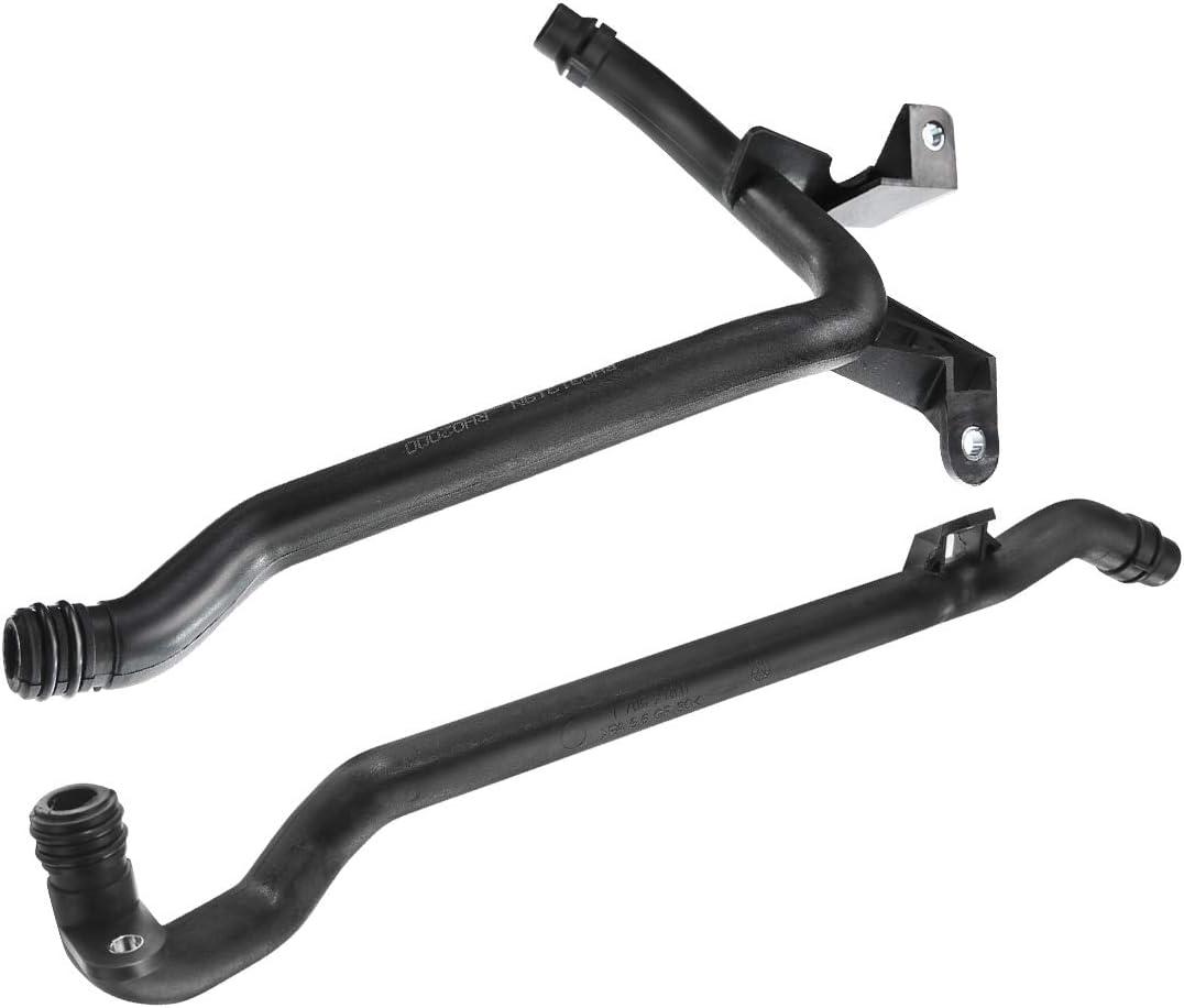 A-Premium Engine Heater Inlet Pipe & Water Coolant Pipe Compatible with BMW E83 325xi 330xi 2001-2005, E46 X3 2004-2006, X5 2001-2006, 2.5L 3.0L, Replace# 11537502000, 11531705210