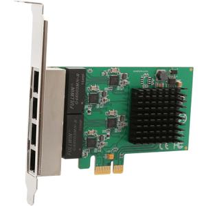 4 Port Quad Gigabit Ethernet PCI Express 2.1 PCI-E x1 Network Interface Card (NIC) 10/100/1000 Mbps Realtek Chipset SI-PEX24042