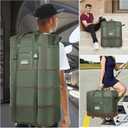 Travel bag with wheels, expandable, foldable, luggage bag, large capacity foldable rolling travel bag, suitable for men and women for moving house, studying abroad and traveling, 25.6 x 11.8 x 19.7 inches