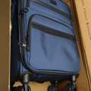 KROSER Softside Expandable Carry On Luggage with Front Business Pockets20 Inch Suitcases with Spinner Wheels & Built-in TSA Lock, Durable Suitcase Rolling Luggage with USB Port, Haze Blue