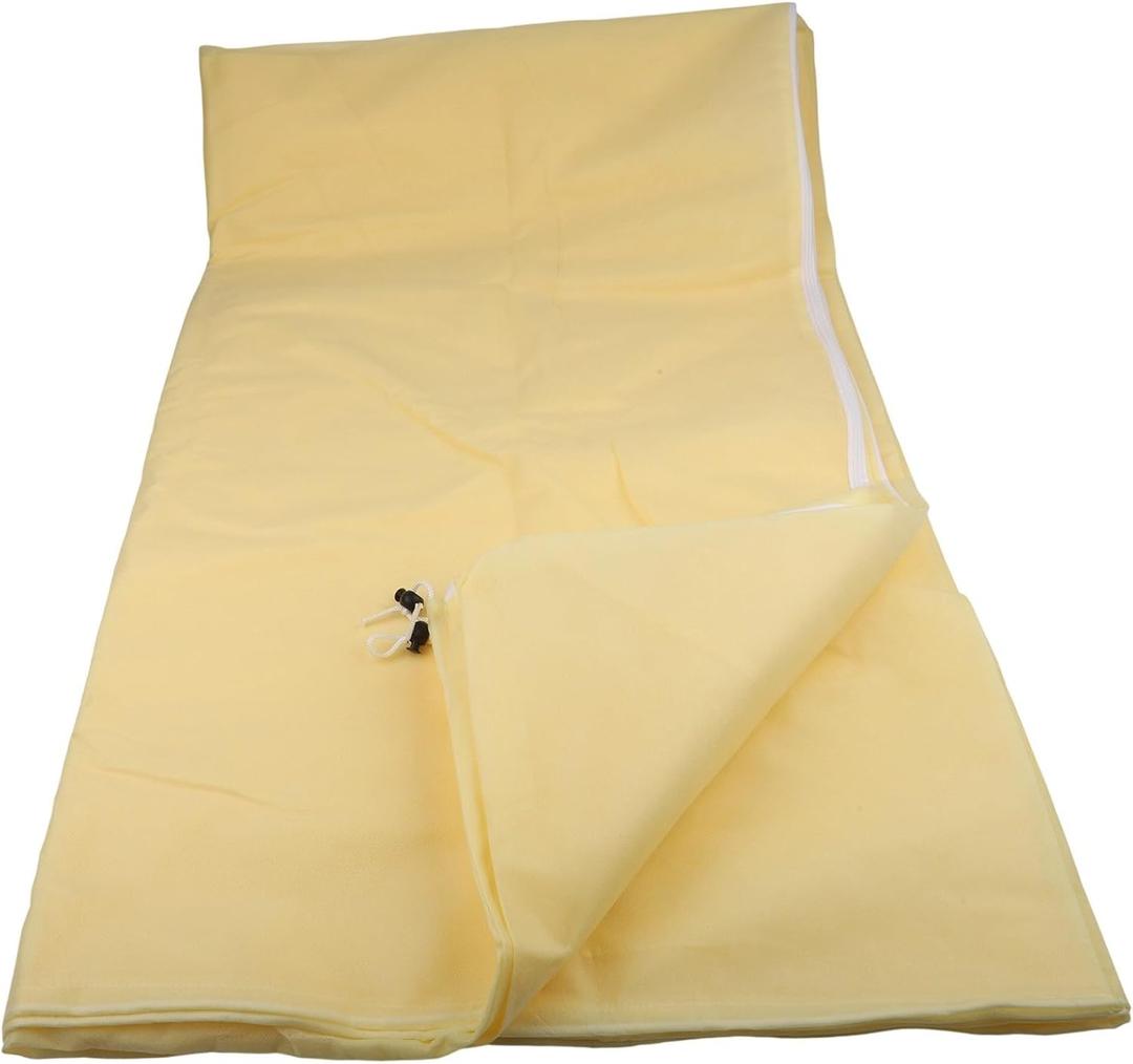 Thick Non-Woven Plant Frost Cover with Drawstring & Zipper Closure  Weatherproof Winter Protection for Outdoor Plants, Beige, 300 x 300 cm(240 * 200cm)