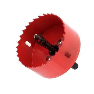 Luomorgo 75mm/3 inch Hole Saw, 1 1/4 inch Cutting Depth HSS Bi-Metal Hole Cutter for Wood Cornhole Boards Plastic Drywall & Metal Sheet (Red)