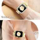 JR.DM Diamond Bands with Bling Case Women Compatible with Apple Watch 40mm 38mm 41mm 44mm 45mm 42mm 46mm 49mm Luxury Metal Bracelet Replacement Strap for iWatch Series 11/10/9/8/7/6/5/4 SE/Ultra 3/2/1