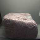 MAXYOYO Bean Bag Chair with 3 Pillows, Oversized Floral Shaped Bean Bag Sofa for Adults, Ultra Soft Faux Fur Floor Sofa, Large Stuffed Reading Chair for Living Room Bedroom, Pink