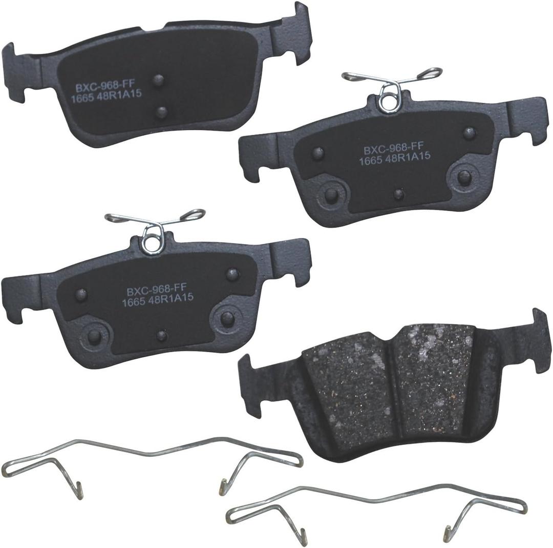 Bendix Premium SBC1665 Ceramic Rear Brake Pads for Ford Fusion 2016-2013, Lincoln MKC 2019-2015, MKZ 2016-2013, Nautilus 2023-2022