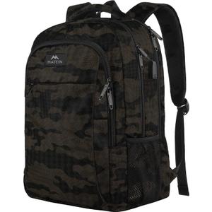 MATEIN 15.6 Inch Laptop Backpack, Sturdy Business Travel Laptop Bagpack with USB Charging Port, Sturdy Carry On Water-Resistant Daypack for Work College Bookbag Men Women Computer Backpack (Camouflage)