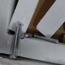 Rovibek 43" Dining Table Benches Set for 4, Modern Space Saving Kitchen Table Chairs & Adjustable Feet Breakfast Table 2 Benches, Wooden Industrial Style Farmhouse, White