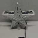 BLOOMWIN Christmas Tree Topper Lighted with Snowflake Projector, LED Rotating Hollow Snowflake, 3D Glitter Lighted Silver Snow Tree Topper for Xmas Tree Festival Decorations Lights