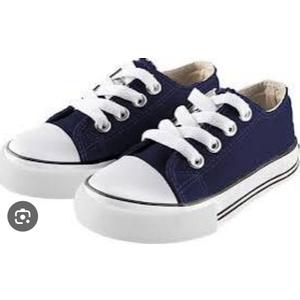 Mvlsoct Boys and Girl Low Top Canvas Kids Lace up Sneakers Size 28
