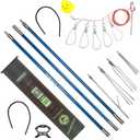 Spearfishing Pole Hawaiian Sling Fishing Spear Set Fiberglass Pole Spear Harpoon Spearfishing Gear (Dark Blue)