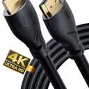 PowerBear 4K HDMI Cable 20 ft | High Speed, Rubber & Gold Connectors, 4K @ 60Hz, Ultra HD, 2K, 1080P & ARC Compatible for Laptop, Monitor, PS5, PS4, Xbox One, Fire TV, Apple TV & More