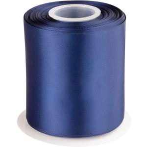 4" Inch Double Faced Satin Ribbon Navy Solid Polyester Craft Ribbon - 25 Yards Perfect for Gift Wrapping, Crafts, Wreath, Wedding Party Ceremony Decoration, Floral Arrangement, Sewing