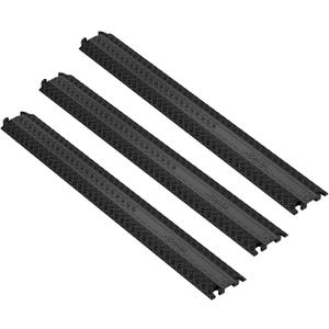 VEVOR 3 PCs Drop Over Cable Cover Ramp, 2,000 lbs/axle Load Capacity, Heavy Duty Cable Hose Protector Ramp, Floor Cord Cover for High Walking Traffic Areas Indoor Outdoor Home Office Warehouse School