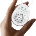 FOXFINE White Noise Machine - Portable Sound Machine with 30 Sleep Sounds, Rechargeable, Timer, Child Lock for Babies, Adults, Home, Travel, Office, White (Mini)