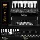 Accordion 41-Key 120 Bass, with 10 Pitch buttons,for musicians(Black)