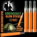 Soulchen 50 Pack Orange Glow Sticks 4" Bright Emergency Glow Sticks Bulk with 8-12 Hours for Use as Emergency Flares Hiking Safety Gear or Concerts Weddings Raves Carnivals Parties Decor Events