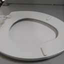 Mayfair Linden Slow Close Toilet Seat, Non Slip Heavy Duty Wood, Easy Install, Elongated, White