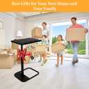 jessie Tv Tray C Table, Adjustable End Table for Couch 360 Swivel C Shaped End Table with Phone Tablet Slot for Living Room, Sofa, Bedside, Bathroom (Black)