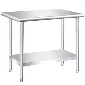 Stainless Steel Table, Metal Kitchen Prep Table 30 x 20.5 Inch