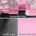 Dog Playpen Bottom Pad Fits for 36 Inch 4 Panels Exercise Pet Playpen, Dog Crate Pad Puppy Playpen Pad, Hoop and Loop Design (Note: Playpen Not Included). -Pink
