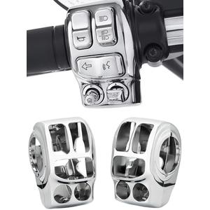 Chrome Switch Housing kit Hand Control Switches Housing Cover Compatible with Harley Davidson Touring Road King,Road Glide,Street Glide,Electra Glide,Tri Glide,Ultra Limited 2014-2025 (Chrome)