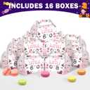 Maijoeyy 16 Pack Halloween Treat Boxes Pastel Little Boo Halloween Goodie Boxes Pink Pumpkin Ghost Bat Cookie Snack Boxes Party Favor Gift Boxes Decorations