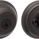 Baldwin Round, Single Cylinder Front Door Deadbolt Featuring SmartKey Re-key Technology and Microban Protection, in Venetian Bronze