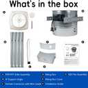 REEPLAR 8-Inch Ceiling Mount Exhaust Fan, 200 CFM Powerful Ventilation, Replacement for 505 Vertical Discharge Exhaust Fan, Fits 8" Roof Duct System, Ideal for Kitchen, Bathroom and Laundry Room, Medium