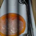 Orange Arc Floor Lamp with Acrylic Shade,Arch Reading Lamp Floor Standing,Mid Century Modern Orange Standing Lamp for Living Room Bedroom