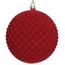 Velvet Christmas Ball Ornaments Set - 6 Pcs 4" Large Hanging Balls Burgundy Brown Green with Gold Detailing Shatterproof Luxury Decor for Xmas Tree Holiday Home Party & Seasonal Decorations