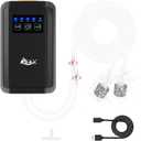 AQQA Fish Tank Air Pump Dual Outlets Rechargeable Battery Air Pump Aquarium Aerator Powerful Backup Fish Oxygen Pump Portable for Live Bait Adjustable Airflow (3W,120GPH)