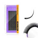 NAGARAKU Eyelash Extensions Individual Lashes 0.07mm C curl 10mm Classic Matte Black Soft Natural Professional 16 rows Beauty Salon Supplies - Purple Card